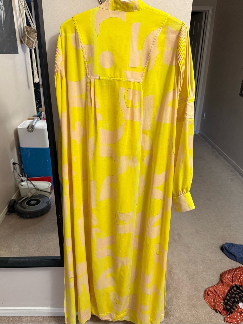 H&M Studio Yellow and Peach Abstract Blouse - Picture 5 of 6